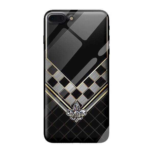 Ốp kính cường lực cho iPhone 8 Plus nền đen bóng 1 - Hàng chính hãng