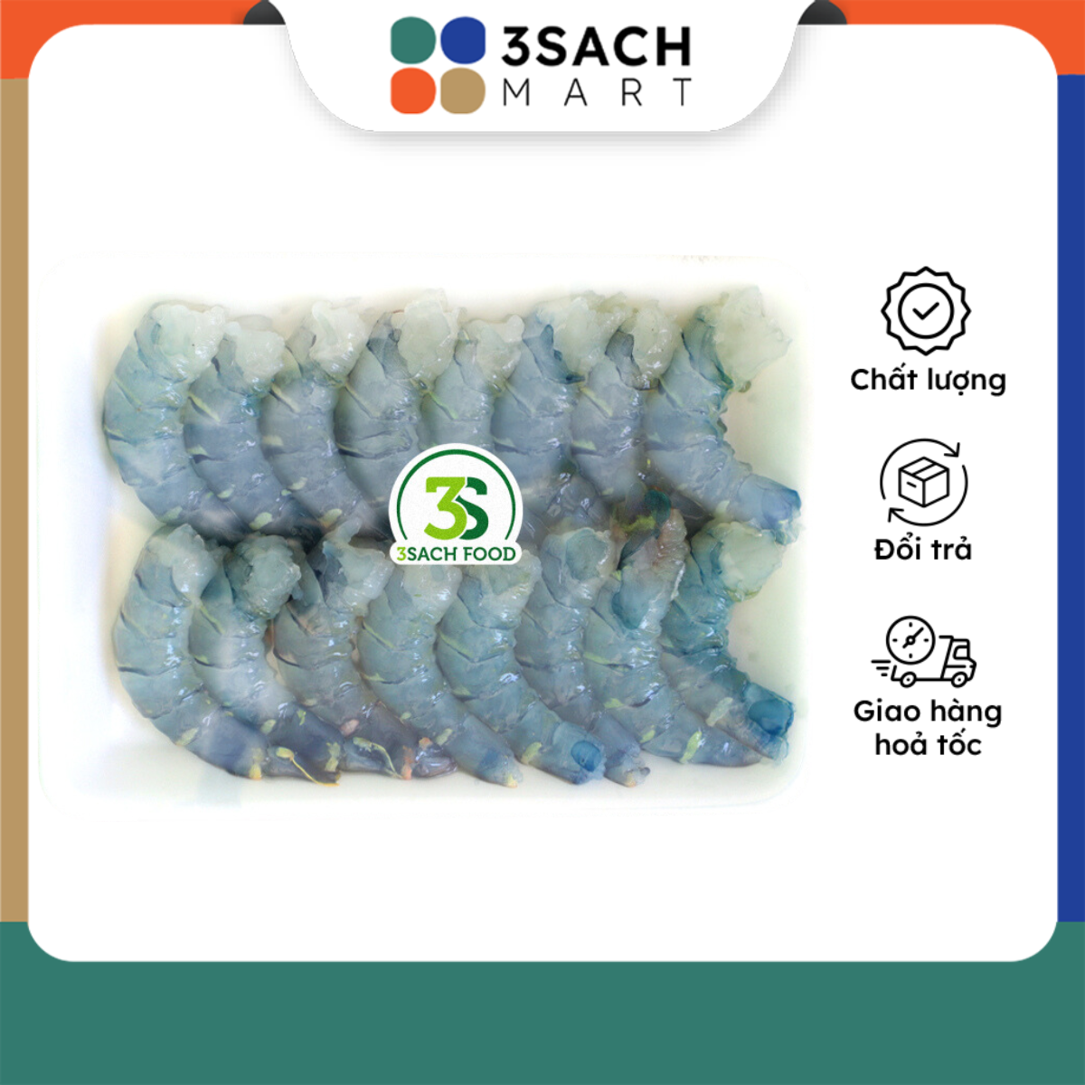 Tôm Sú Lột Vỏ Sz 15-20 - Khay 300gr