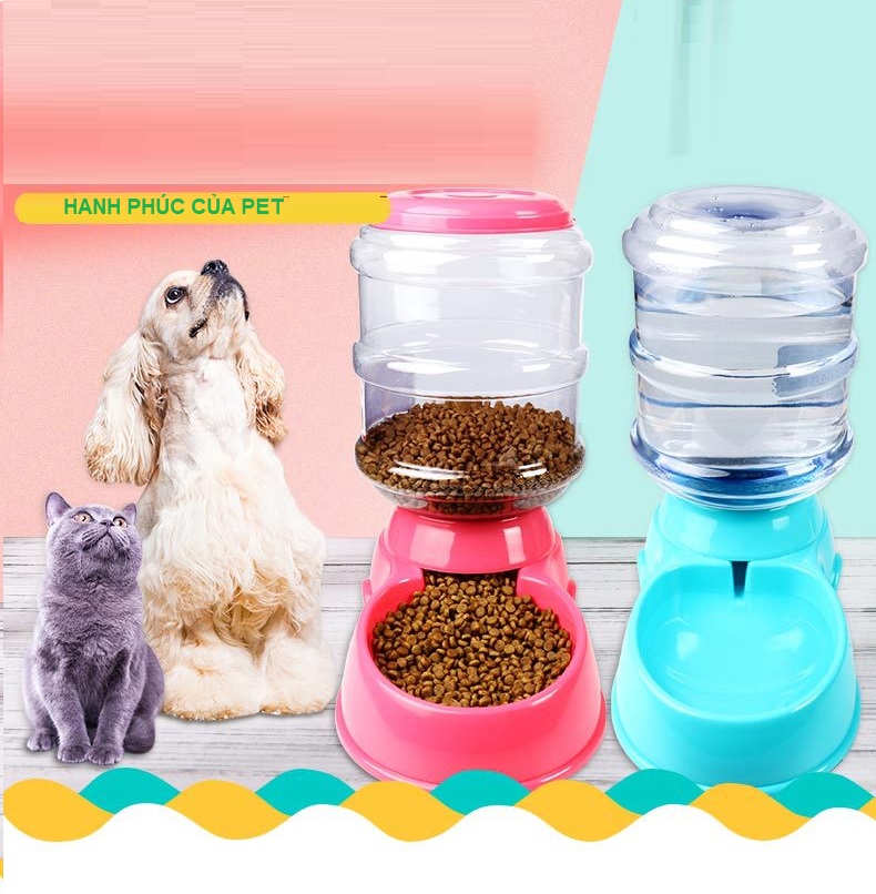 Bộ Khay ăn và khay uống cho Pet MFD-01, Máng ăn, bát ăn uống cho pet - Màu ngẫu nhiên