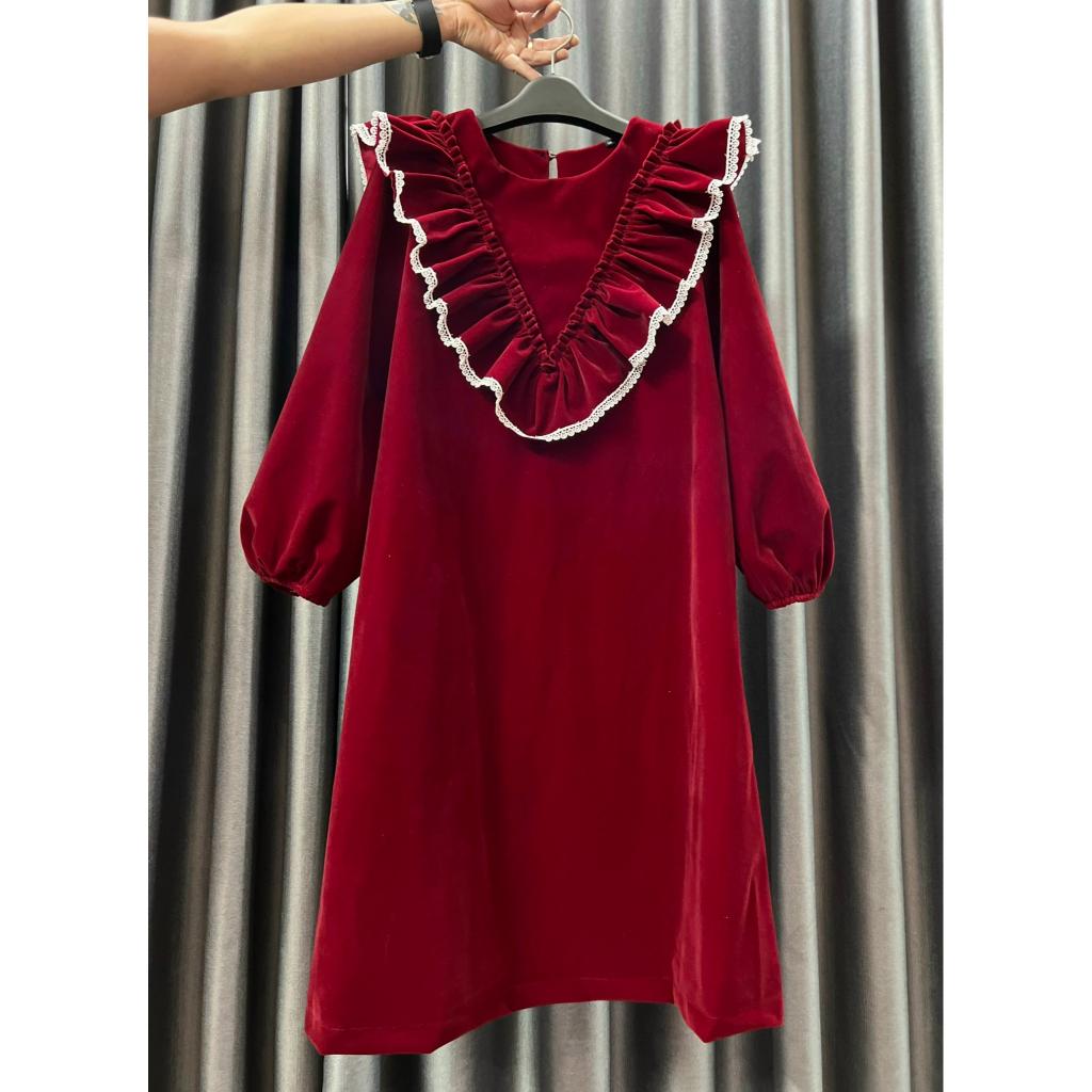 Váy Bầu Công Sở Dáng Suông Diện Tết Hàng Thiết Kế Azuno AZ010
