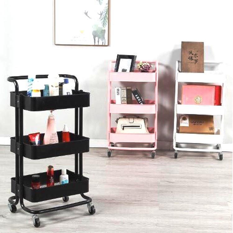 Kệ xe đẩy 3 Tầng bằng sắt GẤP GỌN, kệ đa năng