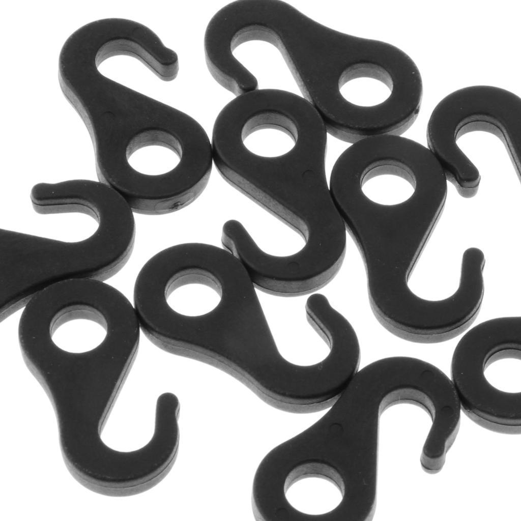 2x10Pcs / Set Tent Awning Attachment Hook Tie Rope 3.6 Cm End Bungee Rope