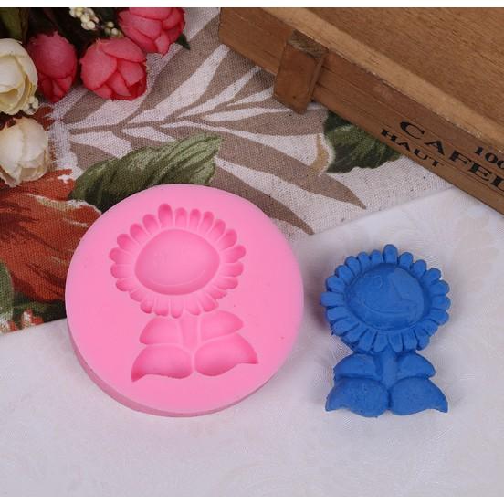 Khuôn silicon làm rau câu 4d bánh nổi 4d mẫu hoa huớng dương