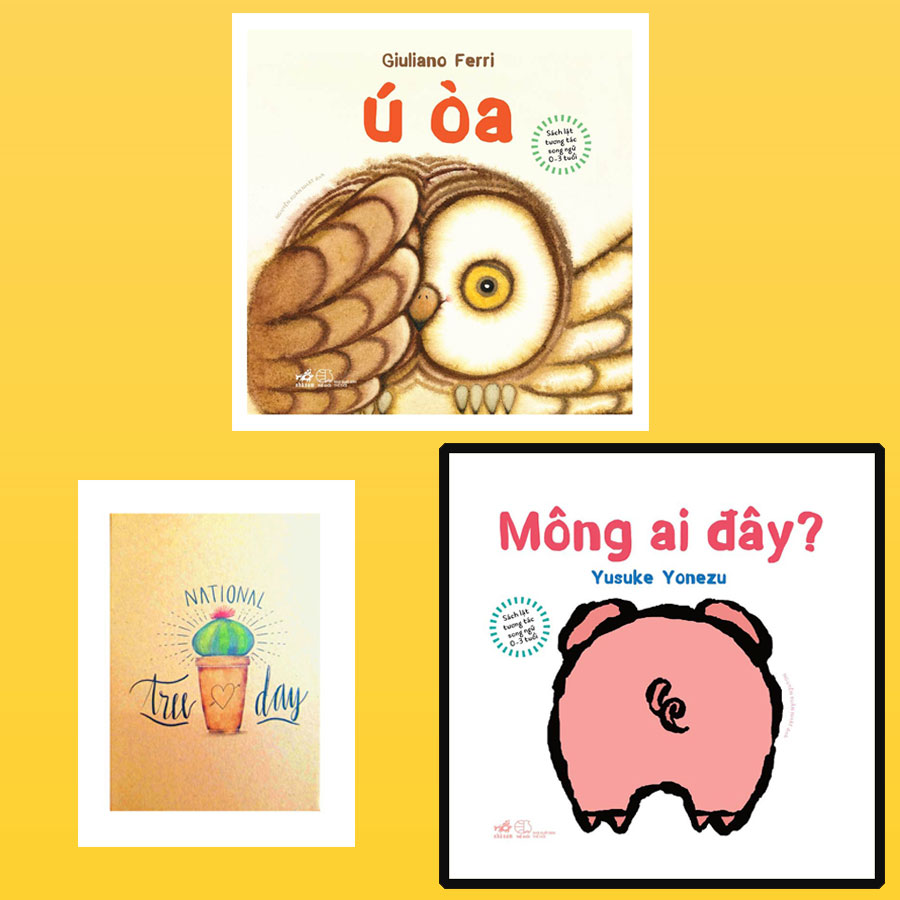 Combo Sách Lật Tương Tác Song Ngữ 0-3 Tuổi: Mông Ai Đây? và Ú Òa