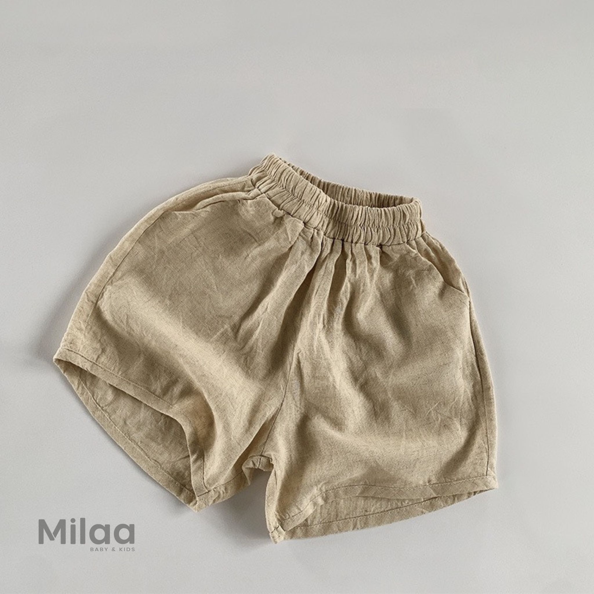 Quần Short Linen 3 Màu Siêu Vintage Cho Bé MiLaa Kids QN0202