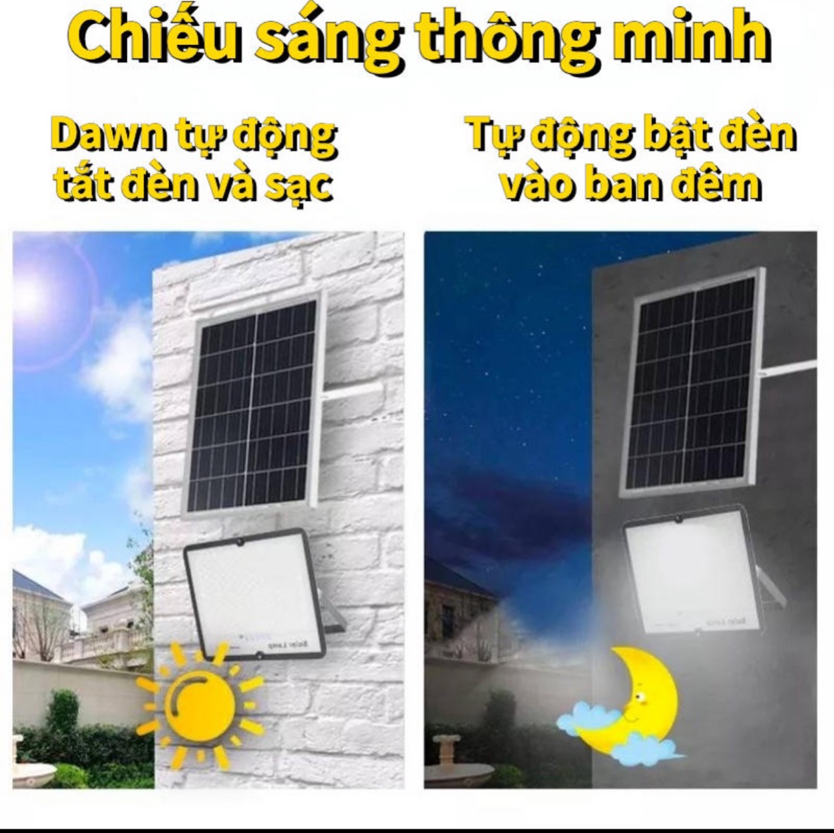 Đèn Năng Lượng Mặt Trời Chống Lóa 100W 200W 300W, 4LED 200W 300W 500W