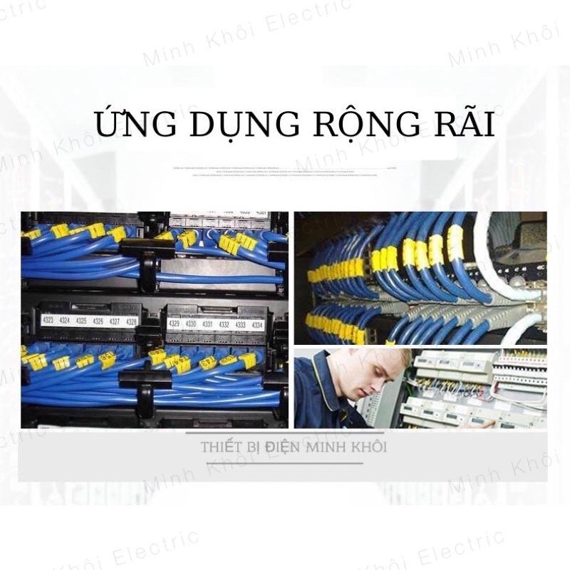 Vòng đánh số dây mạng, dây điện, tín hiệu mạng cao su từ 0 đến 9, vòng chữ đánh dấu cáp line,ống lồng đầu cos