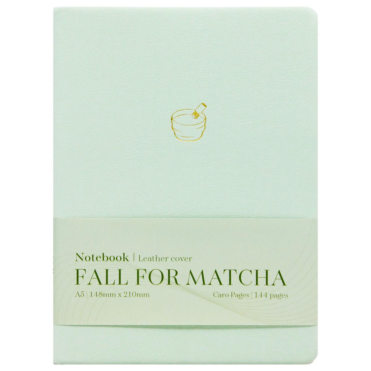 Sổ Bìa Da Mềm - Fall For Matcha A5 - Kẻ Caro - 144 Trang 100gsm - The Sun - Milky Matcha
