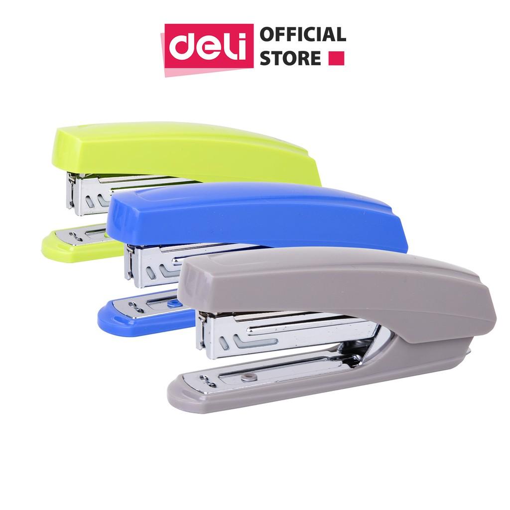 Dập ghim kèm ghim Deli - Đạn ghim số #10 - Xanh dương, xanh lá, xám - /vỉ - W02381