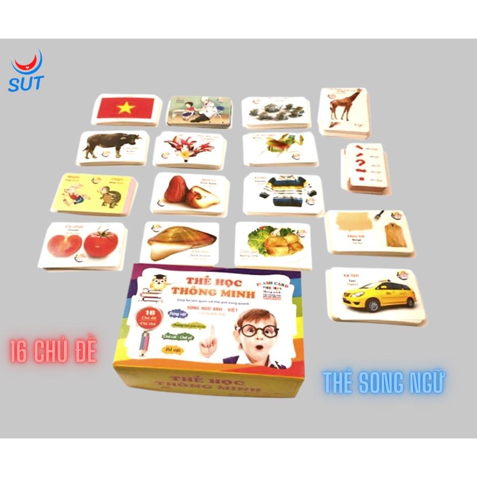 Bộ Thẻ Học Thông Minh Flashcards 16 Chủ Đề Cho Bé Học - Bộ 416 Thẻ Học Song Ngữ Glenn Doman