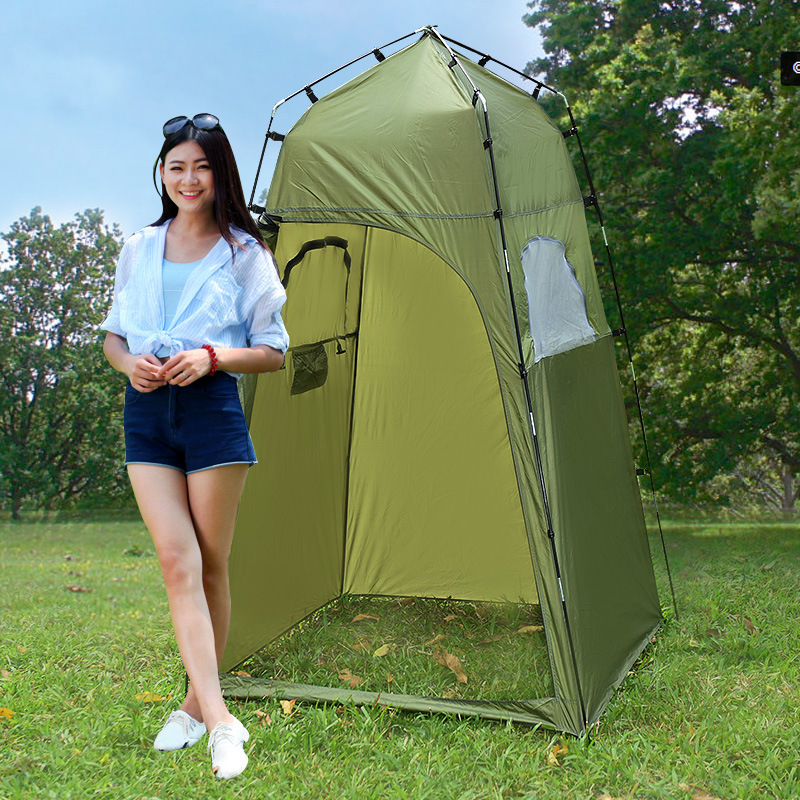 Lều vệ sinh đa năng cắm trại dã ngoại, lều thay đồ tiện lợi khung thép chắc chắn