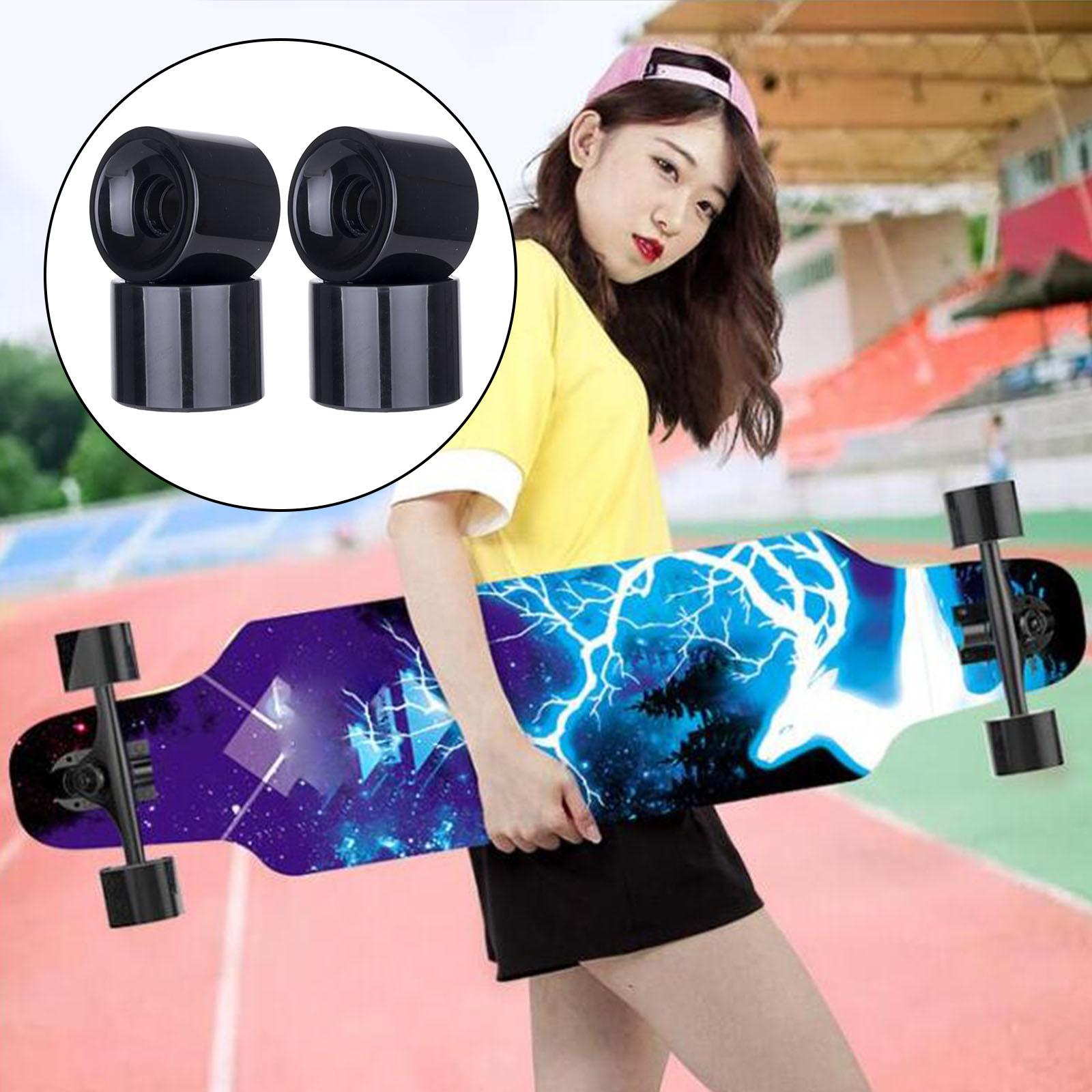 4pcs/Pack Longboard PU Wheel Replacement Skateboard 78A Hardness Wheels Cruising Wheel ABEC-9 Bearings Outer Cover
