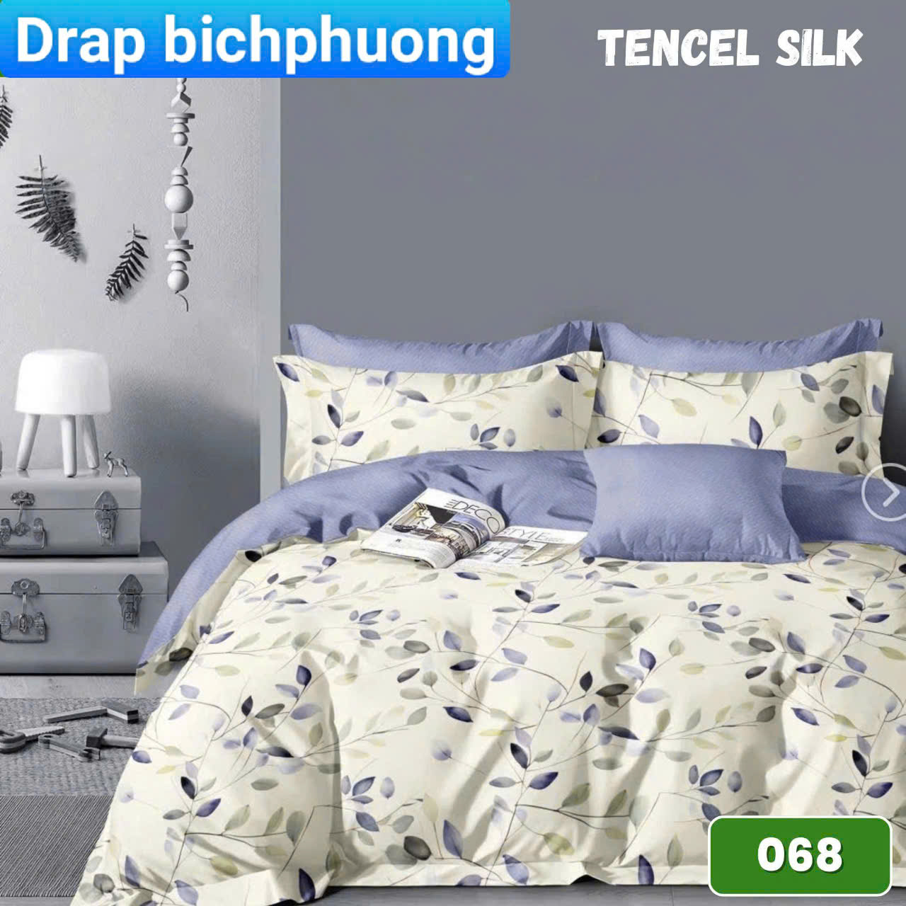  Bộ drap gối Tencel vải Hàn Quốc , đỉnh cao mát , mềm mại { drap và 3 áo gối}
