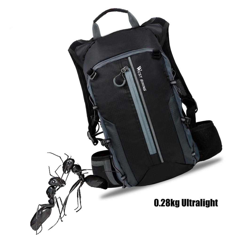 Balo đi xe đạp dung tích 10L, vải nylon siêu nhẹ chống thấm nước và chống rách.