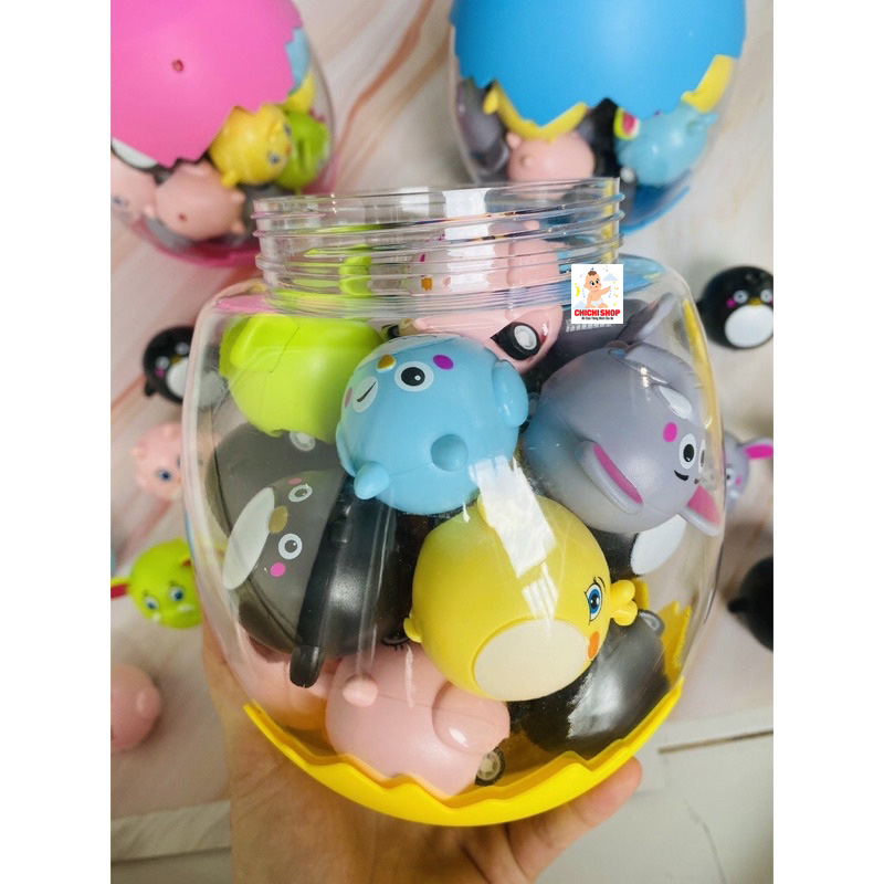 Set 20 Con Vật Chạy Đà Dễ Thương, Đồ Chơi Quả Trứng Khổng Lồ Cho Bé Vui Chơi Cùng Vườn Thú Tại Nhà