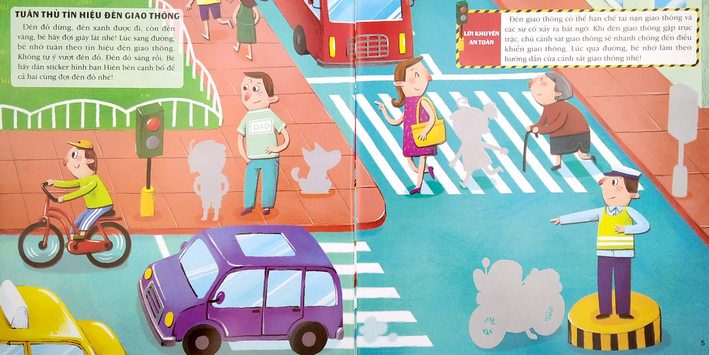 Sticker Kỹ Năng An Toàn Cho Bé - An Toàn Giao Thông