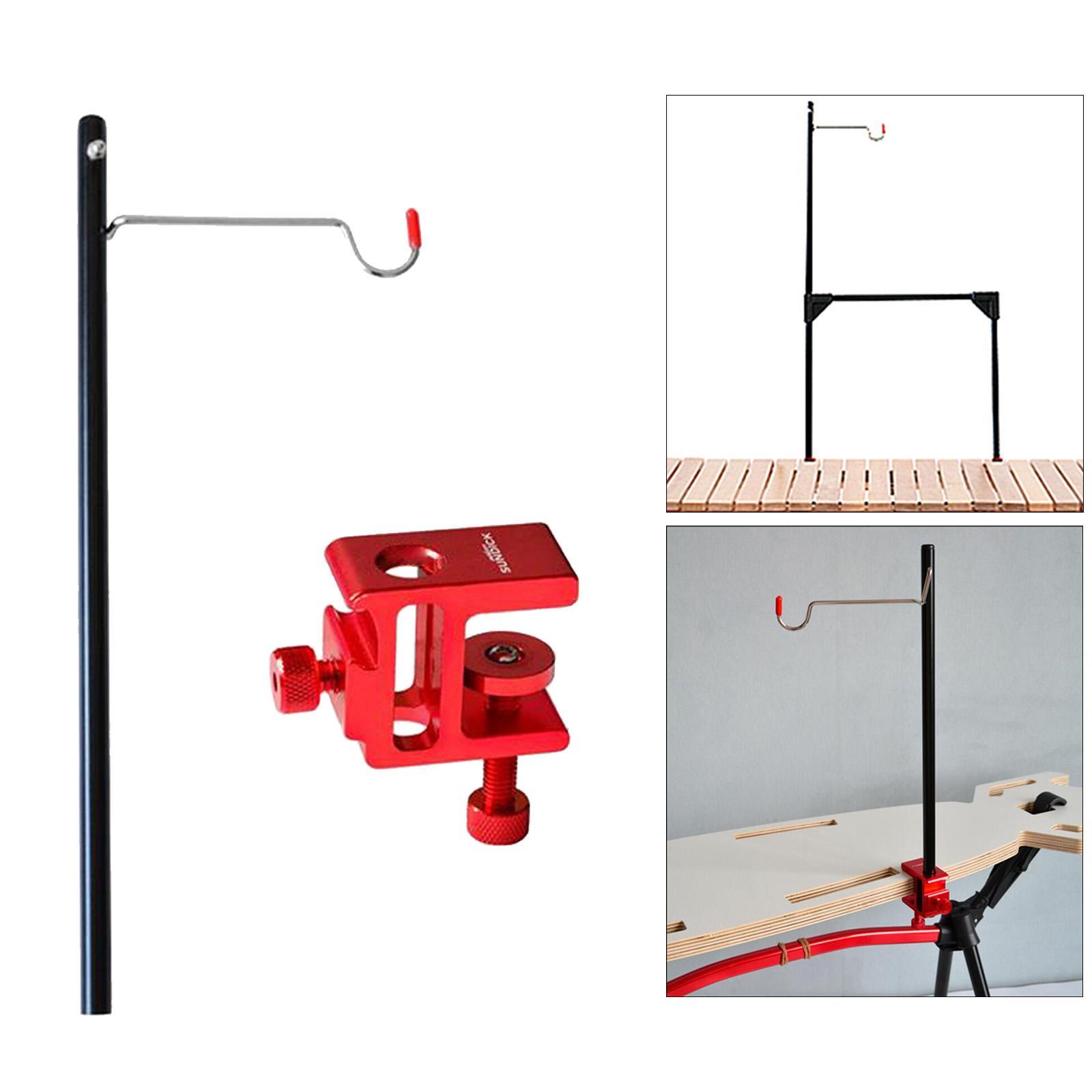 2 Set Camping Picnic Lantern Pole Hanging Rack Tent Hanger Stick Black