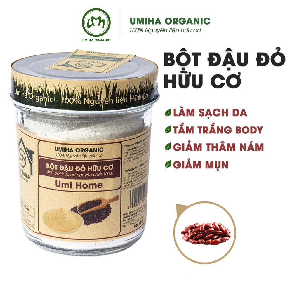 Bột Đậu Đỏ Nguyên Chất UMIHOME (135g) - Dùng cho đắp mặt, tắm trắng dưỡng da hỗ trợ điều trị mụn hiệu quả