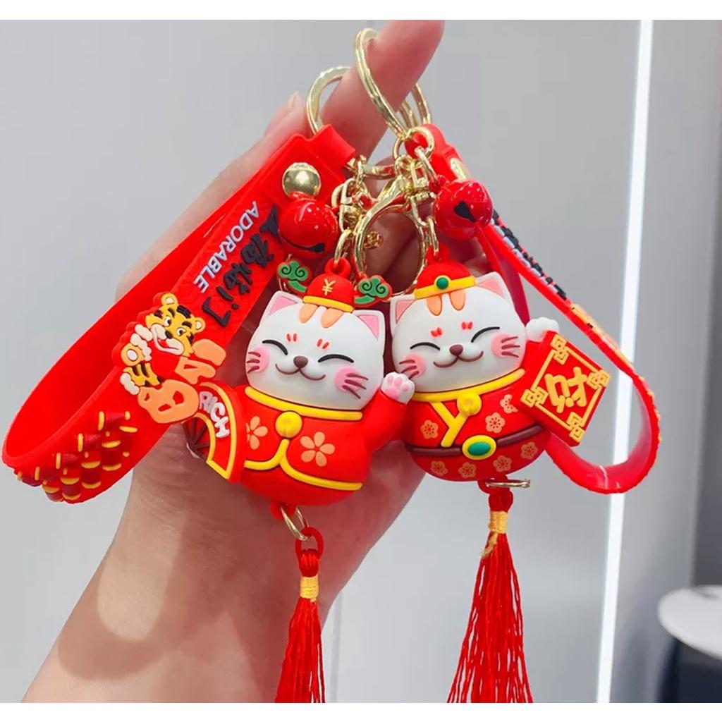 Móc chìa khóa Mèo Thần Tài Cute đem lại may mắn cho bạn quanh năm , treo túi xách hay treo chìa khóa rất tiện lợi