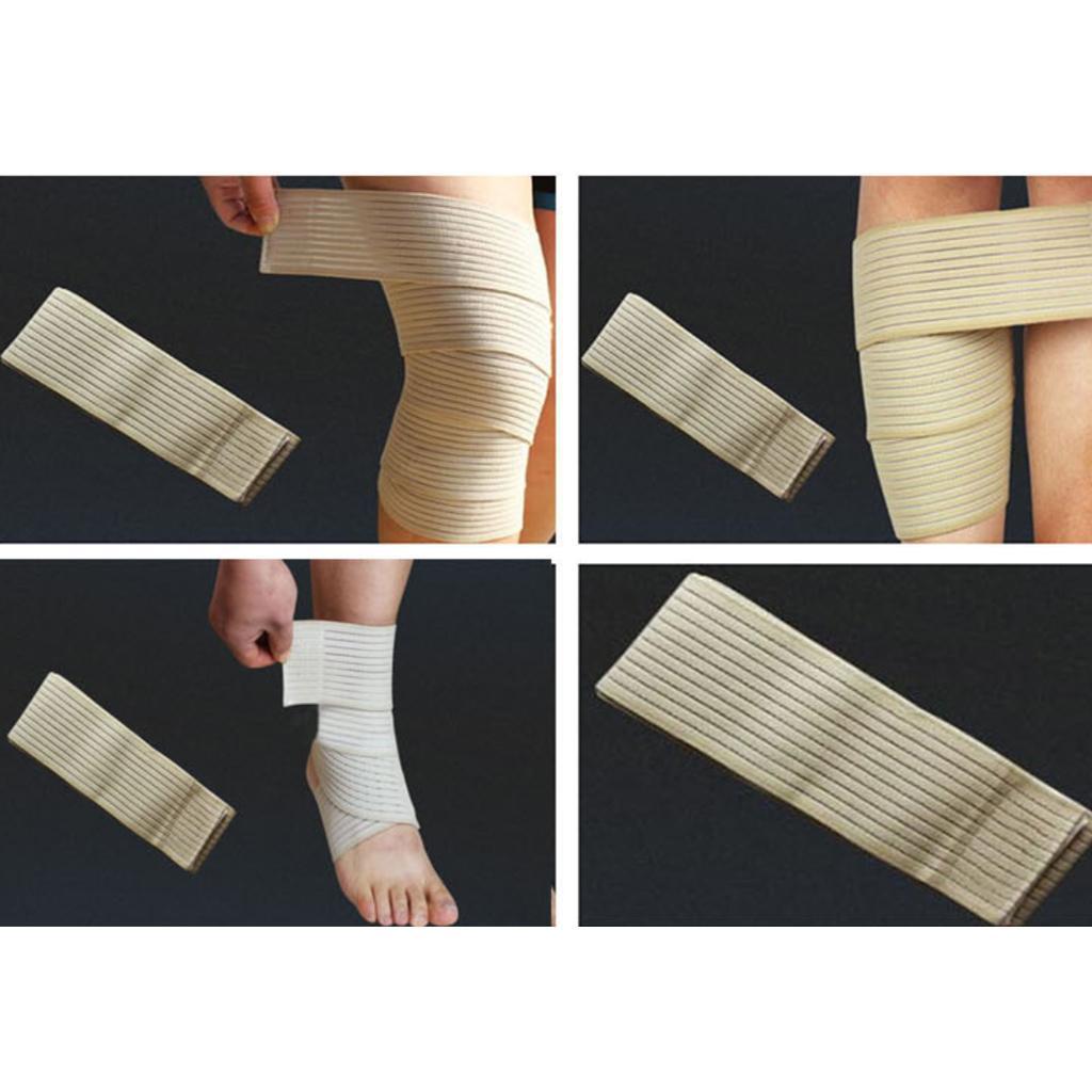 2x Elastic Compression Bandage Wrap-Strap Support for Legs,Thighs,Knee,Calf Leg