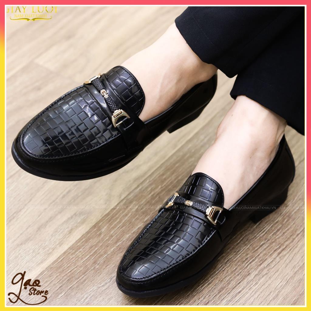 Giày Lười Nam Da Bóng Đế Khâu Chắc Chắn - mã L157