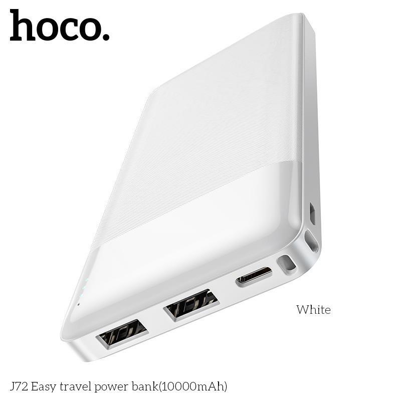 Pin Sạc Dự Phòng Hoco J72 10000mAh, J72A 20000mAh - 2 Cổng Ra 2A, Đèn Led Hiển Thị Năng Lượng, Công Tắc Tiện Lợi - Hàng Chính Hãng