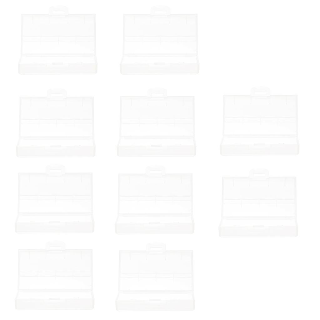 10x Clear Plastic Battery Organizer Storage Case Holder For 18650 Batteries