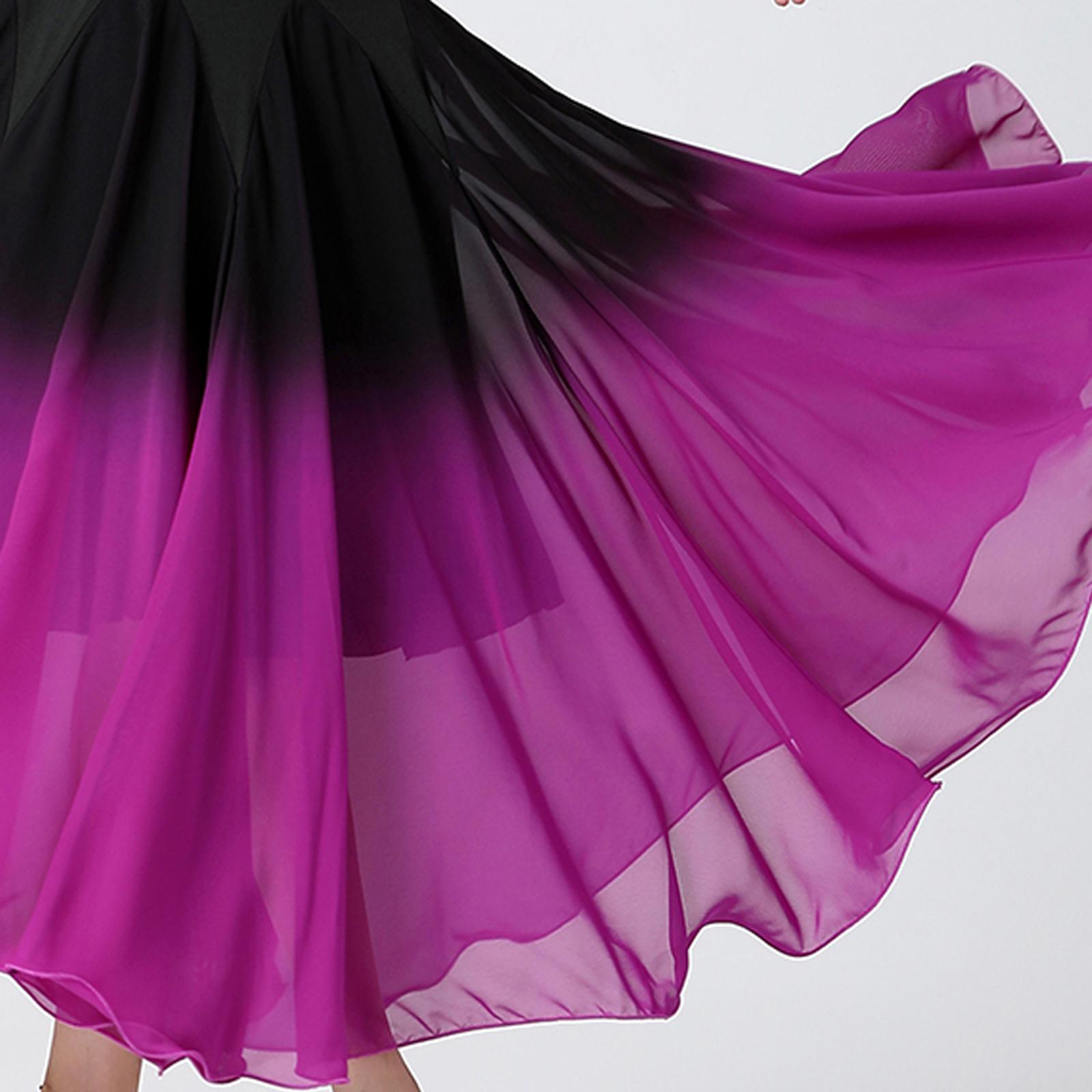 Women's Ballroom Dance Skirt, Long Swing Skirt Performance Cosplay Latin L