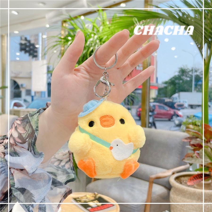 Móc khóa hình gà con nhồi bông cute treo balo túi xách siêu dễ thương Chacha Sweet