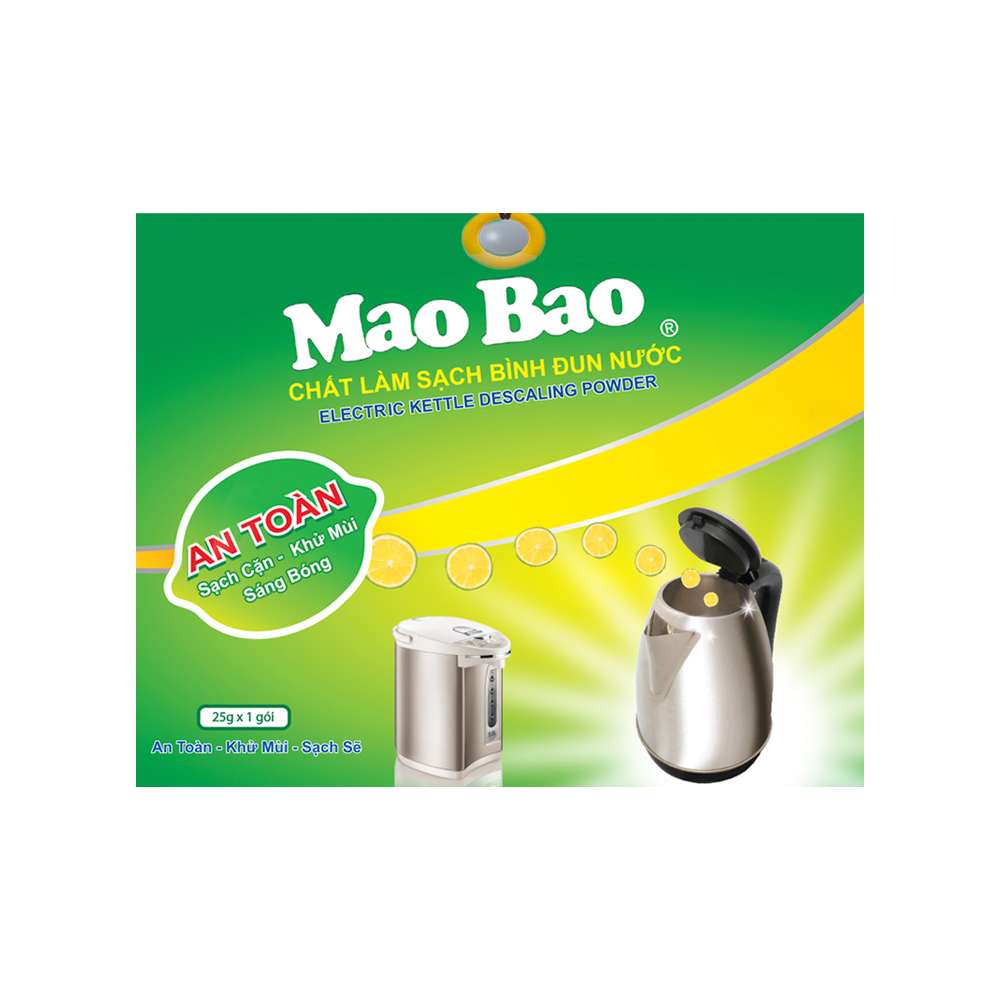 Chất Làm Sạch Bình Đun Nước Mao Bao 25g x 1 (túi 1 gói)