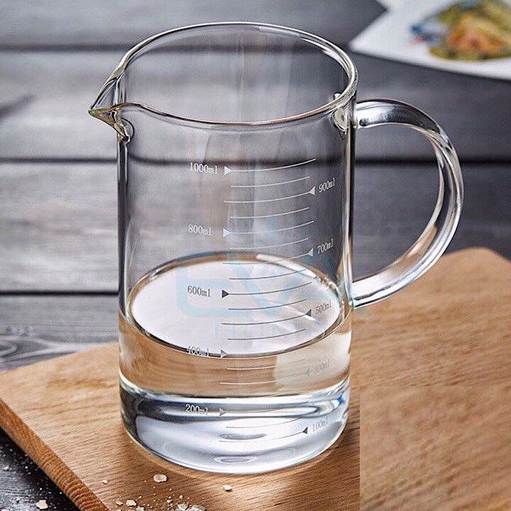 Ly Thuỷ Tinh Chia Vạch Đo Lường Chịu Nhiệt Dung Tích 1000 Ml