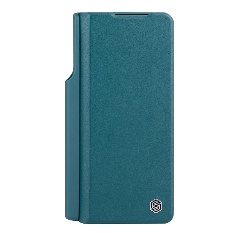 Bao da chống sốc cho Samsung Galaxy Z Fold 5 trang bị nắp bảo vệ Camera và ngăn đựng S-Pen hiệu Nillkin Qin Pro - Hàng nhập khẩu