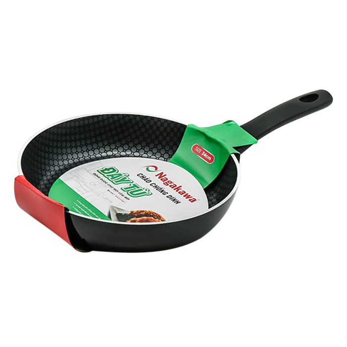 Cặp Chảo Chống Dính đa Lớp đáy Từ Nagakawa NAEC2626 - Chống Dính Gấp 5 Lần Chảo Thường - Dùng Trên Mọi Loại Bếp - Hàng Chính Hãng