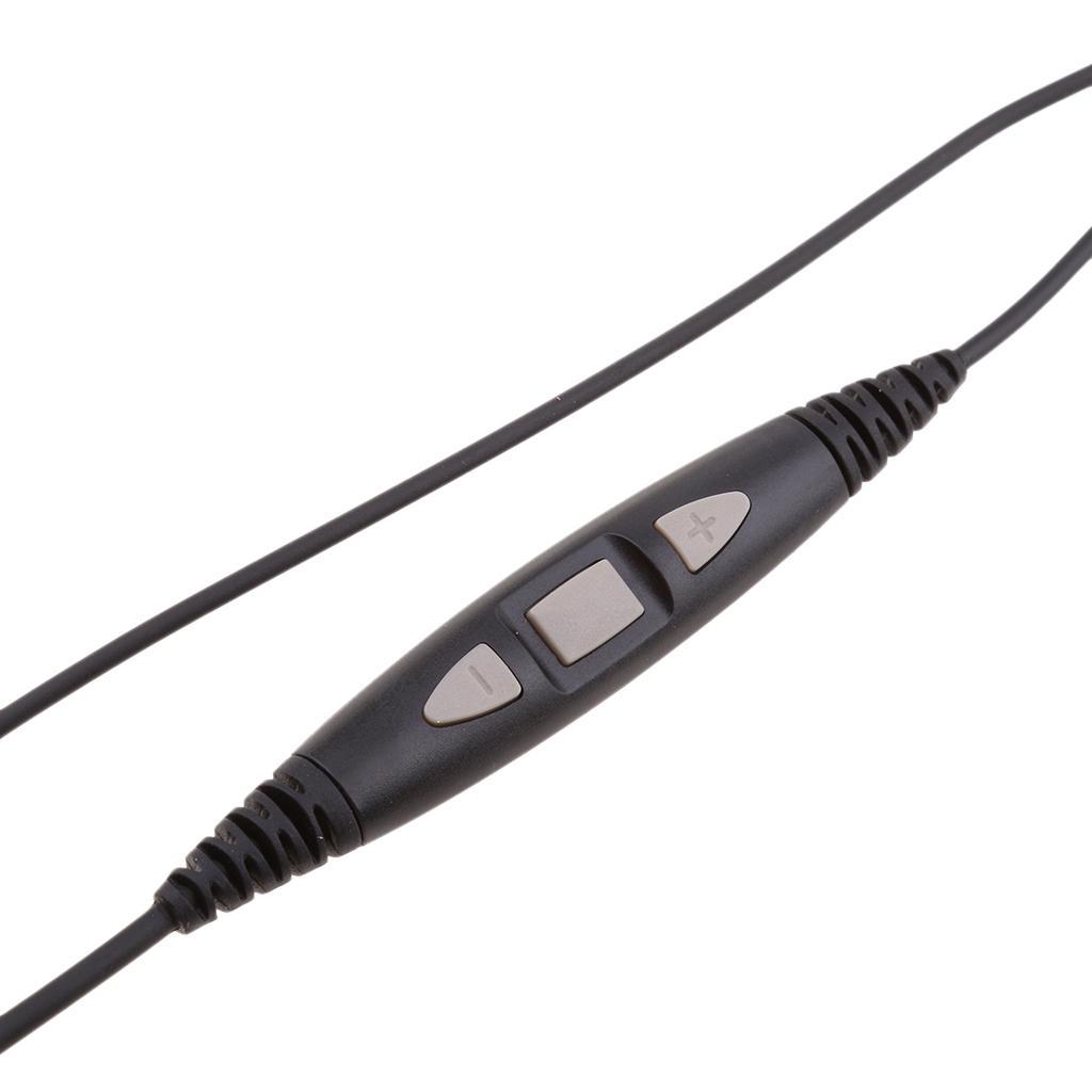 3.5mm Jack Audio Detachable Cable with MIC Volume for Shure SE215 SE425 SE535 Headphone Black