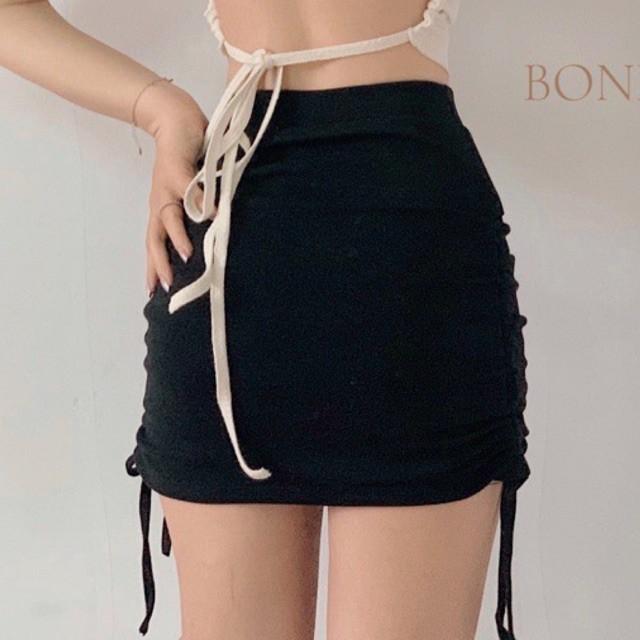 Chân váy thun có quần trong rút dây 2 bên - CV07