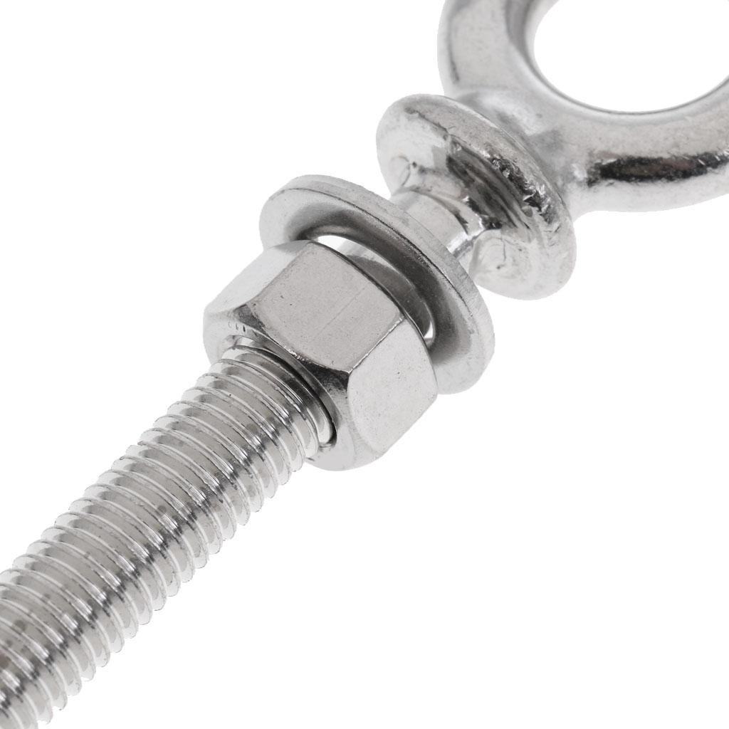 4x316 Stainless Steel Long Lifting Eye with Nut And Washer M12 X 120mm