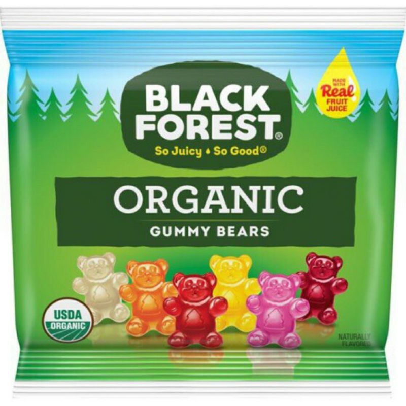 Gói Kẹo Dẻo Organic Gummy Bear BLACK FOREST 23g x 10 gói