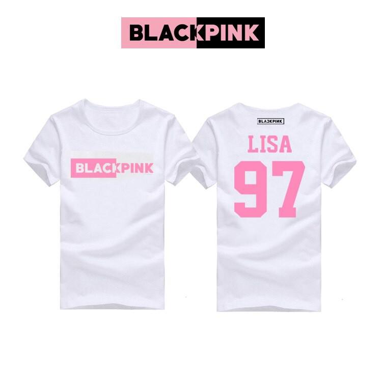 Áo phông BLACKPINK in tên và năm sinh các thành viên áo in 2 mặt