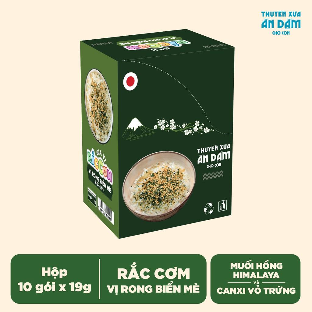 Hộp 10 gói 19g Gia vị Rắc cơm Thuyền Xưa Ăn Dặm - Vị Rong Biển Mè