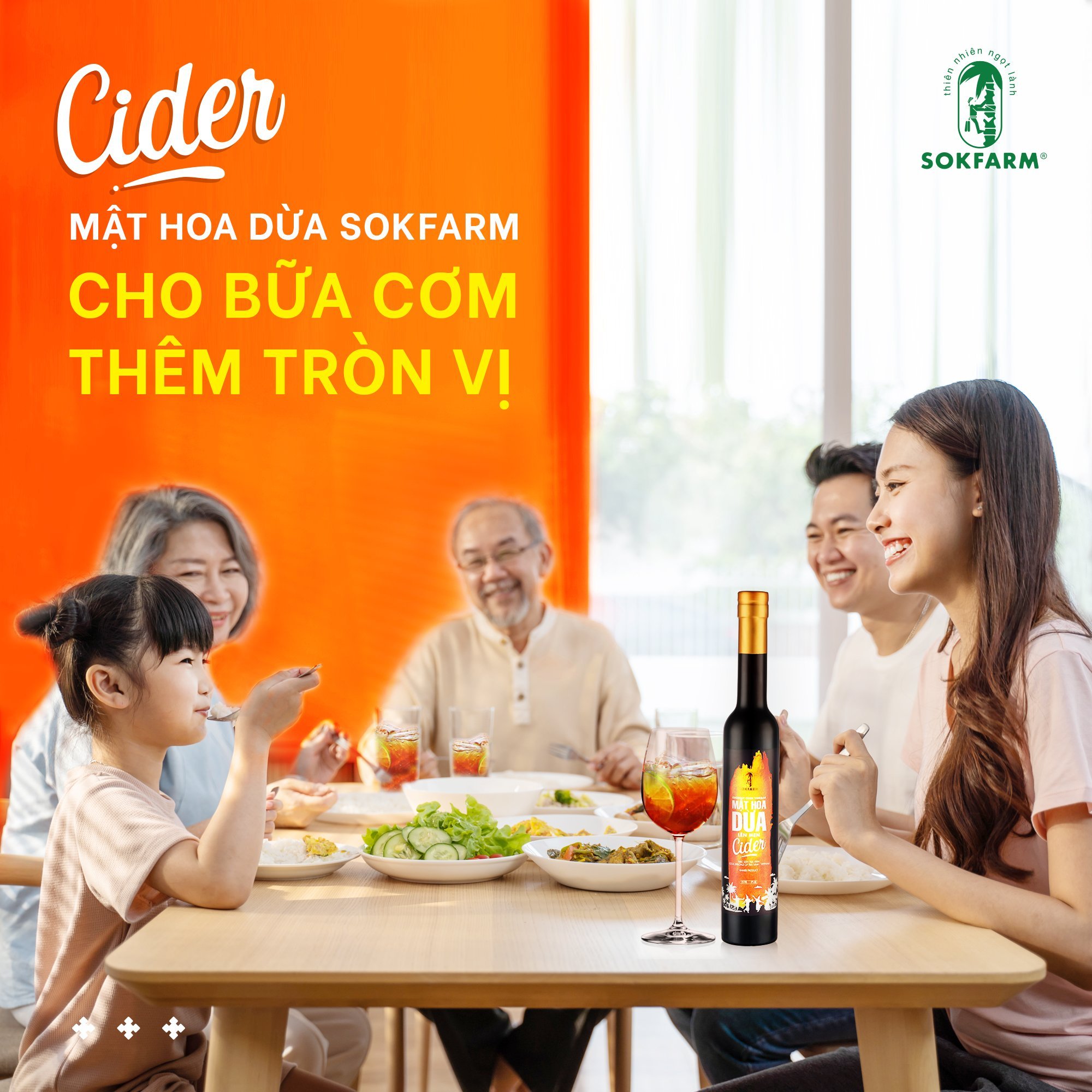 Hộp quà tết combo 2 chai cider mật hoa dừa 375ml trưng tết - Trao mật ngọt, ấm tình thân