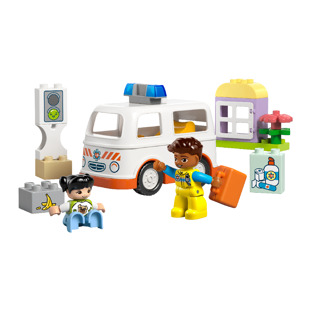 Đồ Chơi Lắp Ráp Xe Cứu Thương &amp;amp; Tài Xế LEGO DUPLO 10447 (19 Chi Tiết)