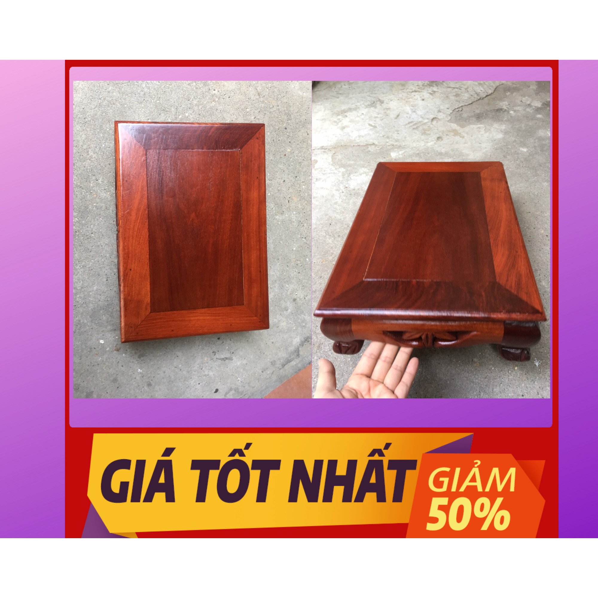 Kỷ gỗ chữ nhật để đồ gỗ hương cao cấp