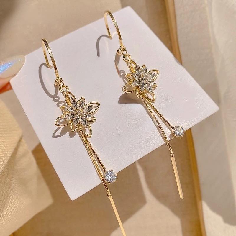 Earrings nữ dáng dài cao cấp sang chảnh thời trang Hàn Quốc