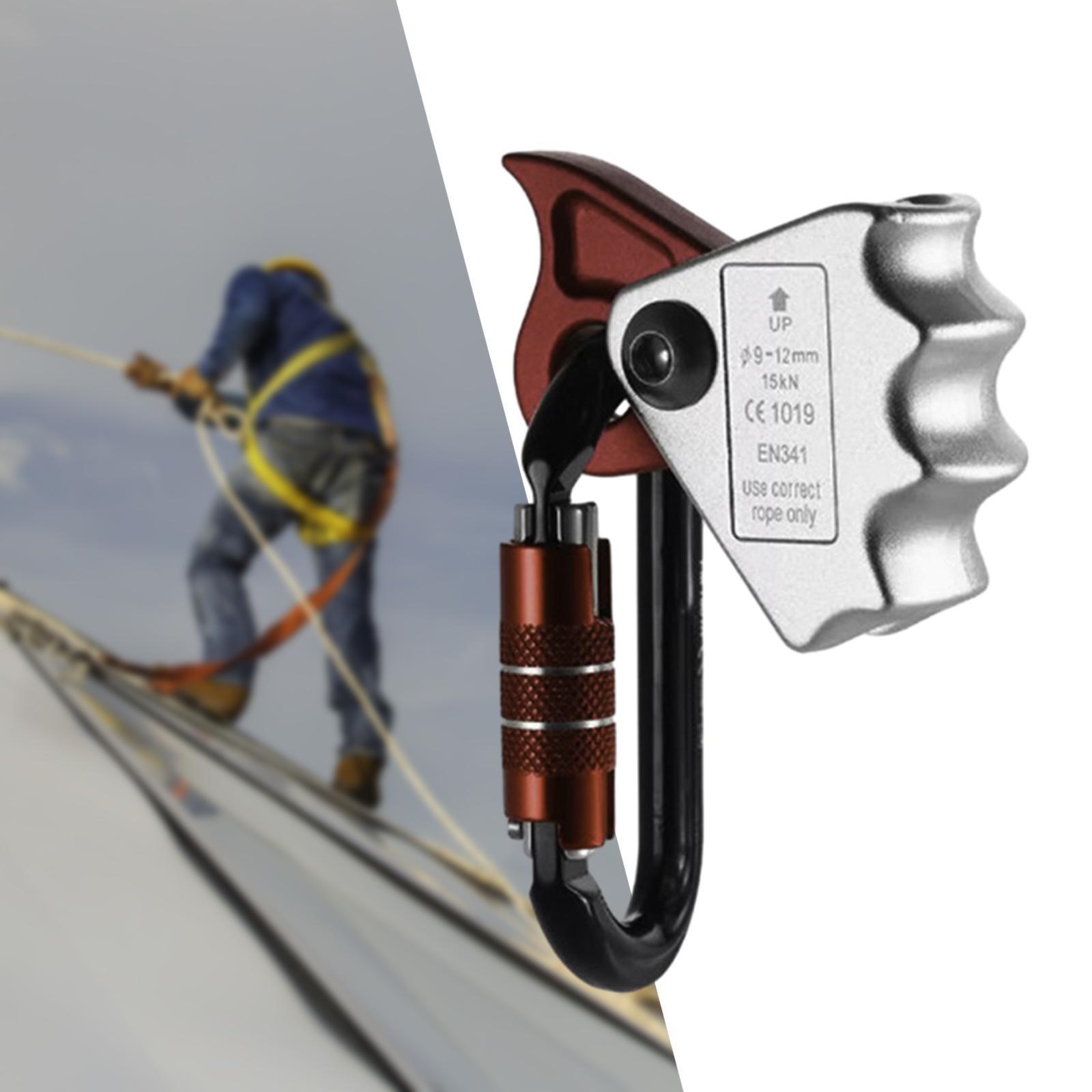 Climbing Ascender Rope Grab Auto Locking Carabiner for Rock Climbing Caving