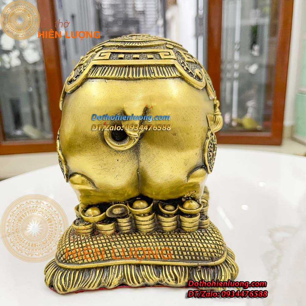 Tượng Heo Đồng Bỏ Ống Tiết Kiệm Kích Thước 10x14x18cm, Nặng 2,4Kg - Đồ Thờ Hiên Lượng
