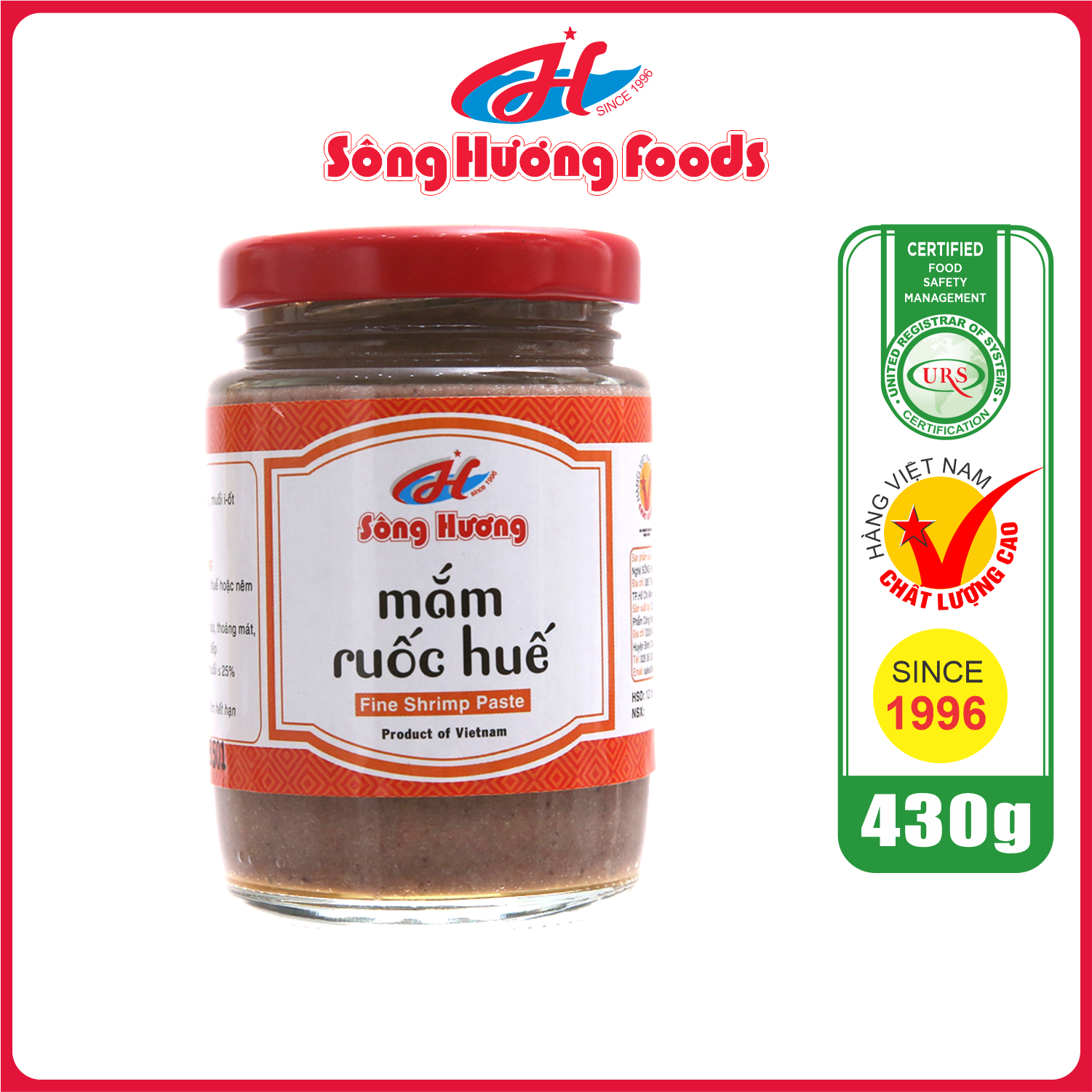 Mắm Ruốc Huế Sông Hương Foods Hũ 430g