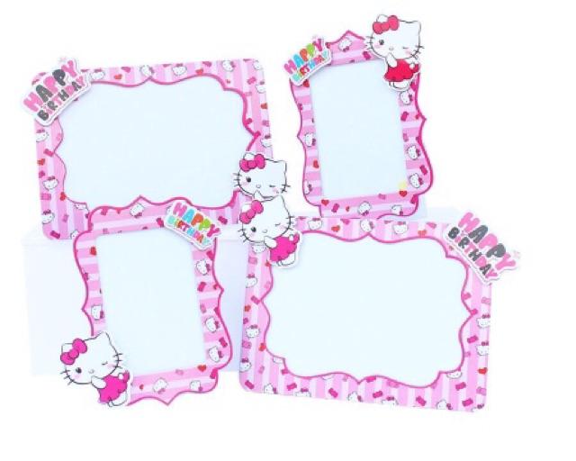Set 4 khung hình giấy để bàn trang trí sinh nhật cho bé trai, bé gái