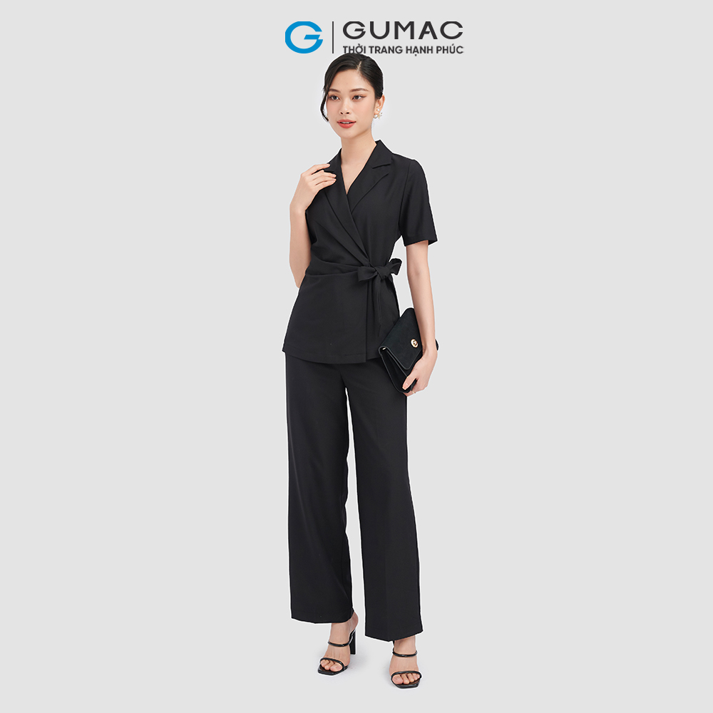 Quần tây nữ GUMAC QC09003 cài 1 nút ống suông công sở