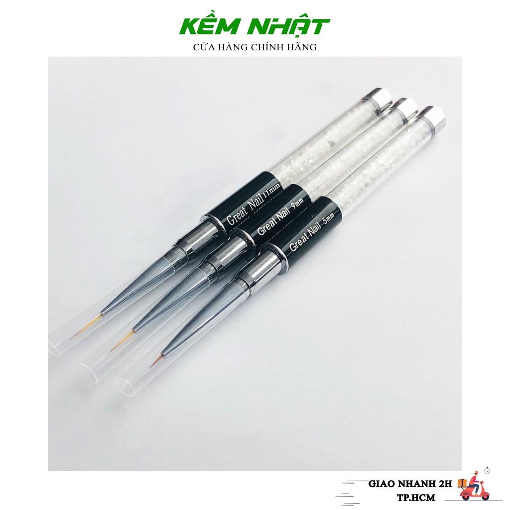 Cọ Vẽ Nét Cán Đá 3 Cỡ 5mm 9mm 11mm