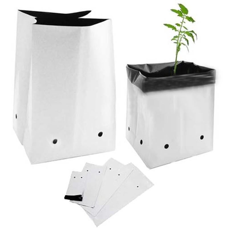 Combo 3 Túi Trồng Cây Trồng Rau Hai Lớp PE Trắng Đen Độ Bền Cao